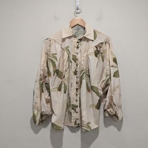 Floral Button-Up Blouse